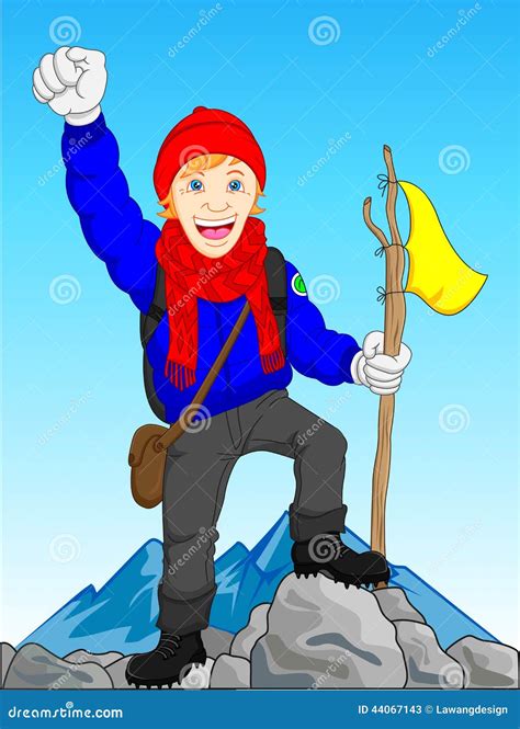 Mountain Climber Animation Set Active And Extreme Vector Illustration