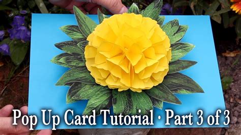 Flower Pop Up Card Tutorial Part Of Youtube