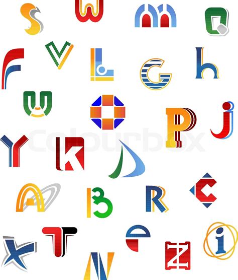 Set Of Alphabet Letters Stock Vector Colourbox