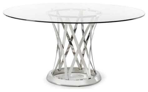 Shop with afterpay on eligible items. Gallo Modern Round Glass Dining Table - Contemporary ...