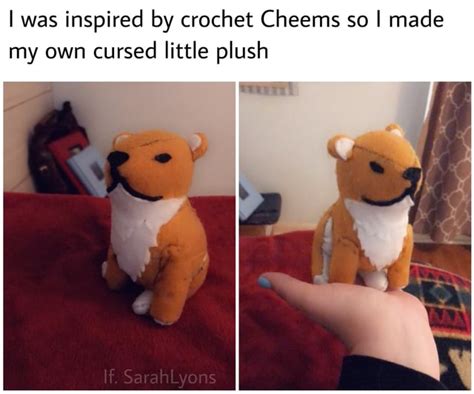 I Was Inspired By Crochet Cheems So I Made My Own Cursed Little Plush
