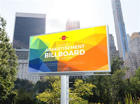 city outdoor advertisement billboard mockup   mockups