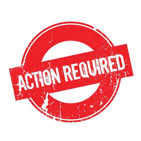 Action Required Rubber Stamp Stock Vector Illustration Of Needed