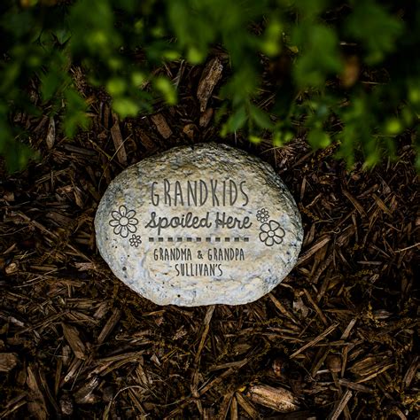 Personalized Spoiled Here Garden Stone Tsforyounow