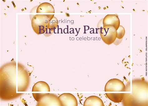 9 Sparkling Balloons Birthday Invitation Templates Dolanpedia
