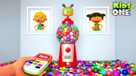 Gumball Machine For Kids To Learn Colors Surprise Gumballs Red