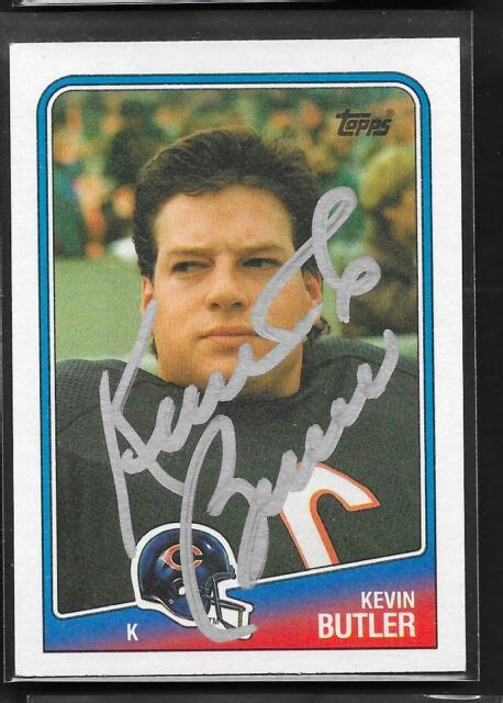1988 Topps Kevin Butler 75 Auto Autographed Signed Bears Set Break Ebay