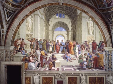 Papa giulio ii incaricò il maestro di rappresentare una alcuni personaggi hanno un aspetto che ricorda gli artisti contemporanei di raffaello. I misteri della Scuola di Atene - Roma - Arte.it