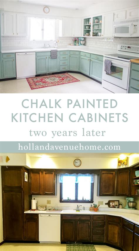 Chalk Painted Kitchen Cabinets Two Years Later Kitchen Diy Makeover