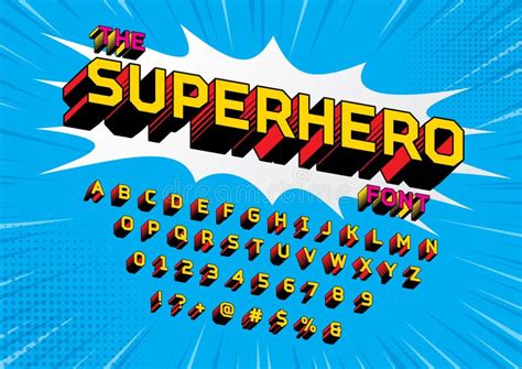 Superhero Font Stock Vector Illustration Of Lettering 145758839