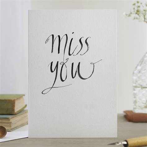 See more ideas about miss you cards, miss you, your cards. 'miss You' Greeting Card By Gabrielle Izen Design | notonthehighstreet.com