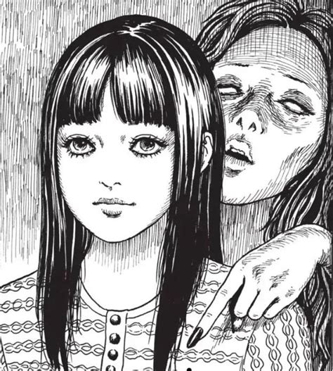 Mitsus Whispering Junji Ito Japanese Horror Dark Art Illustrations