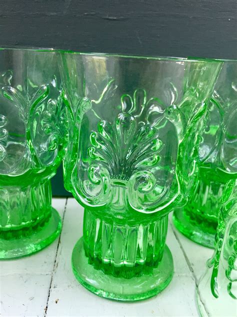 vintage drinking glasses vintage green drinking glasses pedestal drinking glasses art deco
