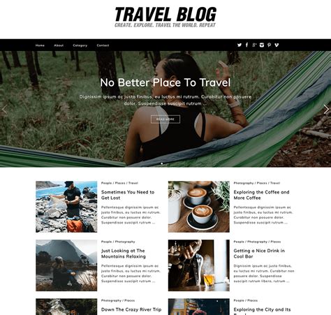 Travel Blog Free Dessign Themes Premium Wordpress Themes For Creatives