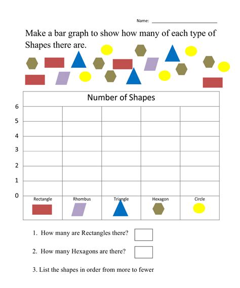 Bar Graph For Math Worksheet