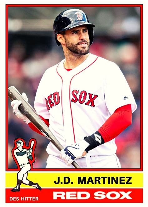 Jd Martinez 1976 Topps Design In 2021 Red Sox Nation Red Sox