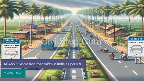 All About Single Lane Road Width In India As Per Irc Civil~step