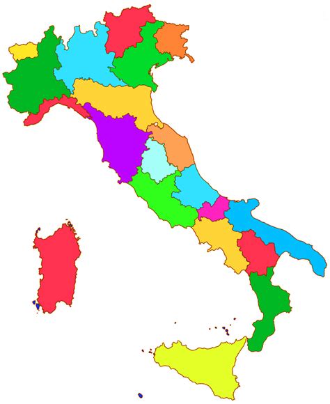 Con i termini italia settentrionale, nord italia, alta italia o semplicemente nord o settentrione s'intende comunemente una regione geografica e statistica . Cartina Italia Divisa In Regioni - Jankiewicz