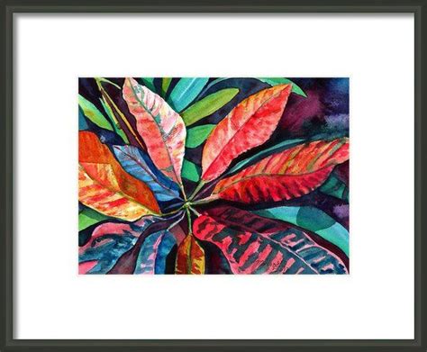 Colorful Tropical Leaves 2 Framed Print By Marionette Taboniar Leaf