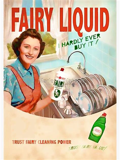 Vintage Dishwashing Liquid Advert Circa 1950 S Art Print By
