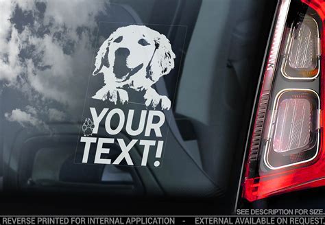 Dog Car Window Sticker Personalised Text Custom Sign Design Bumper
