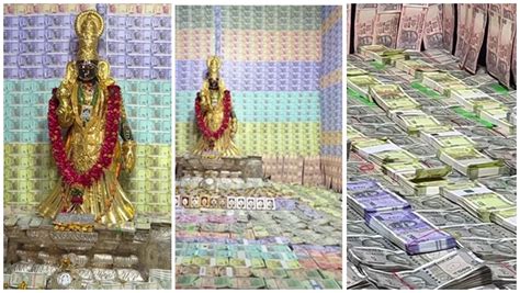 135 Year Old Temple Decorated With Currency Notes Gold Ornaments