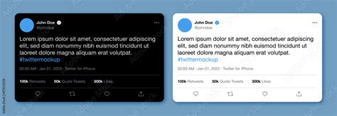 Vetor De Twitter Post Or Tweet Mockup With Editable Text Vector