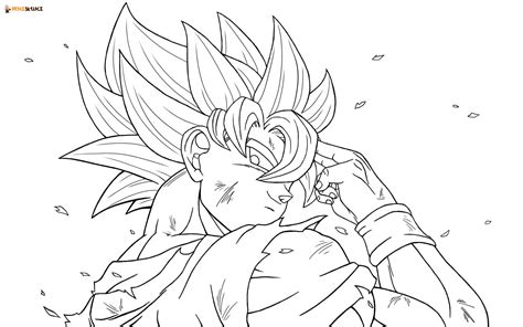 Coloriage Dragon Ball Super Goku Ultra Instinct Elk Media Aug