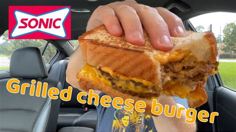 Sonic New Grilled Cheese Double Burger Review Food Review Youtube