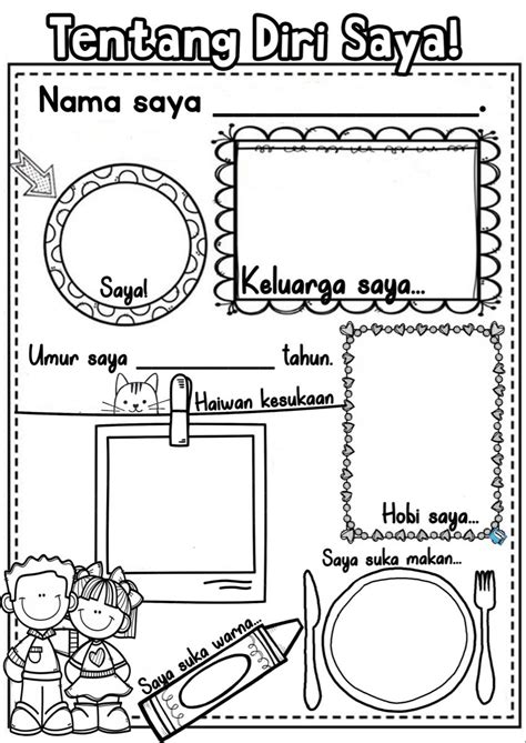 Tentang Diri Saya Learning Letters Preschool Kindergarten Reading