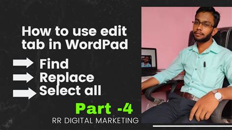 How To Use Edit Group In Wordpad Youtube
