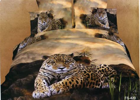 3d Leopard Animal Print Bedding Set King Queen Size Duvet Cover Bed