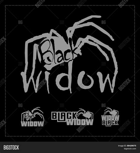 Black Widow Logo Set Vector And Photo Free Trial Bigstock