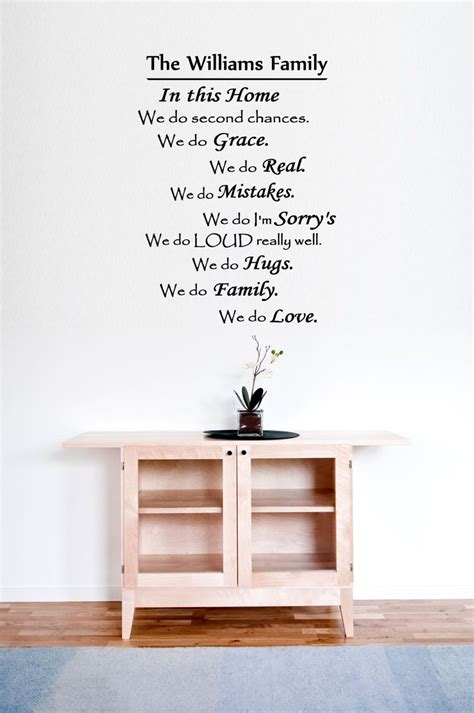 Custom In This Home We Do Vinyl Decal Personalized In This Home Wall