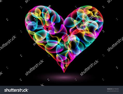 Vector Modern Abstract Colorful Heart Illustration