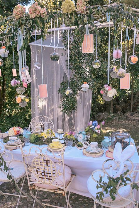 Alice In Wonderland Themed Bridal Shower Inspiration And Hen Party