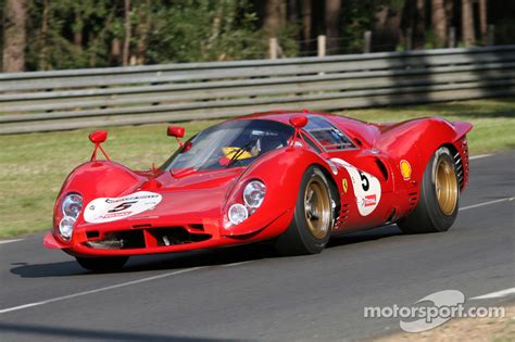 The p3 featured a new tubular chassis with a fibreglass tub: #5 Ferrari 330 P3 1966: Harry Leventis, Nick Leventis at Le Mans Classic High-Res Professional ...