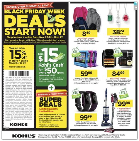 Kohls Viernes Negro 2021 Ofertas Kohls Black Friday Folleto