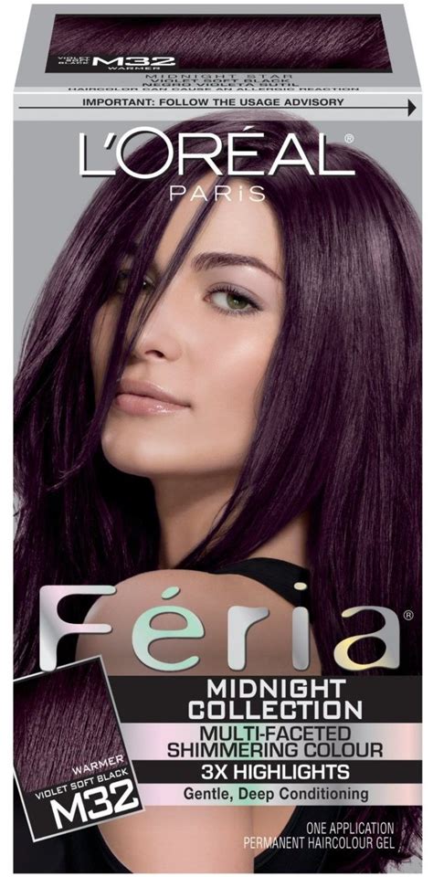 Loreal Paris Feria Warmer Violetsoft Black Boxed Hair Color Hair Color Plum Hair Color