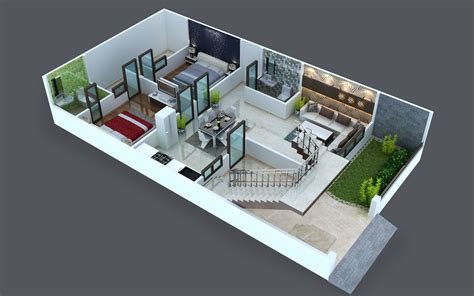 Cut Out Floor Plan For Duplex 3d Print Model Cgtrader