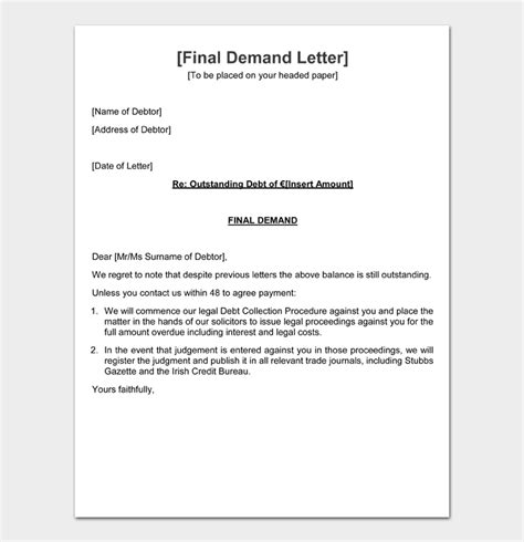 Sample Demand Letter For Payment Download Printable Pdf Templateroller Gambaran