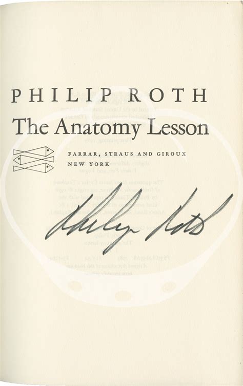 The Anatomy Lesson Philip Roth First Edition