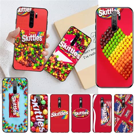 Cutewanan Skittles Sweet Sour Fruit Candies Phone Case Cover Hull For