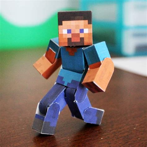 Papercraft The Ultimate Bendable Steve Minecraft Printables Paper