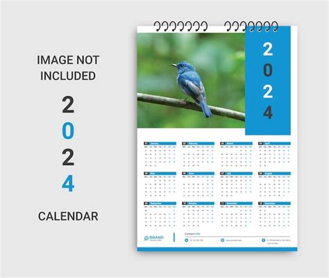 Premium Vector Wall Calendar 2024 Template Design