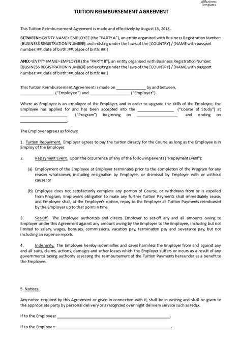 Closing sample paragraphs i trust that the information provided will be of assistance and will be. Tuition Reimbursement Contract Template | TUTORE.ORG ...