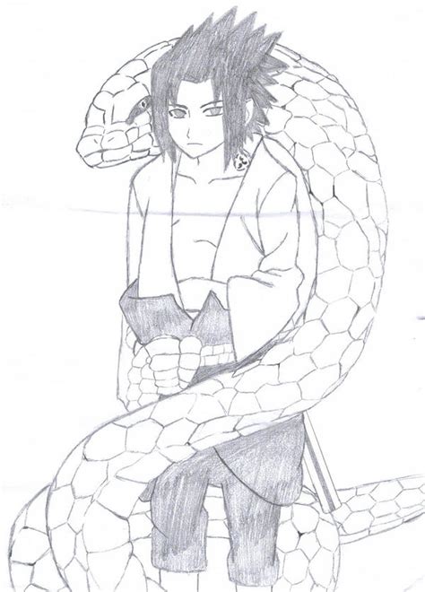 Sasuke And A Snake By Thephantomcancu On Deviantart