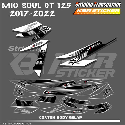 Jual COD STRIPING MOTOR YAMAHA MIO SOUL GT 125 VARIASI DESAIN RACING