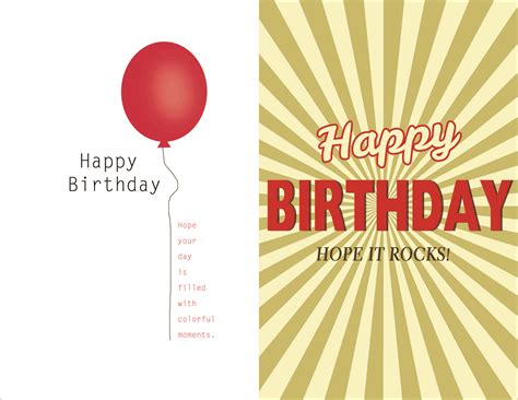 Happy Birthday Card Template Ppt Cards Design Templates