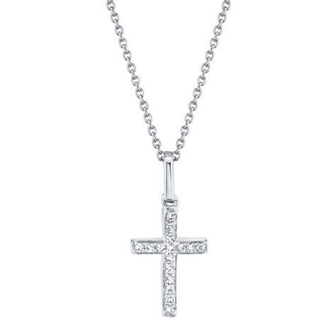 Petite Diamond Cross Necklace By Shy Creation Nelson Coleman Jewelers